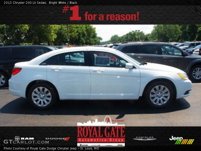 Bright White / Black 2013 Chrysler 200 LX Sedan