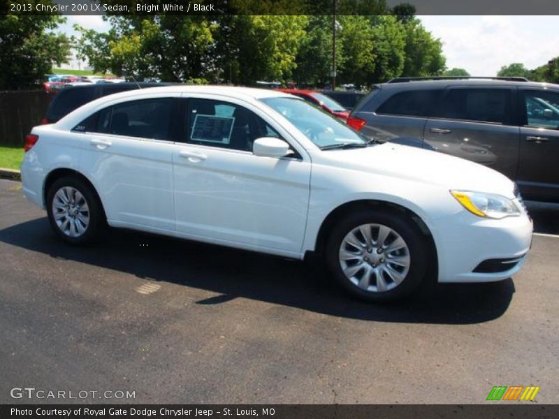 Bright White / Black 2013 Chrysler 200 LX Sedan