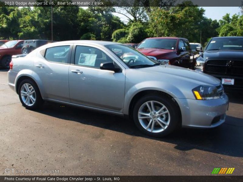 Billet Silver Metallic / Black 2013 Dodge Avenger SE V6