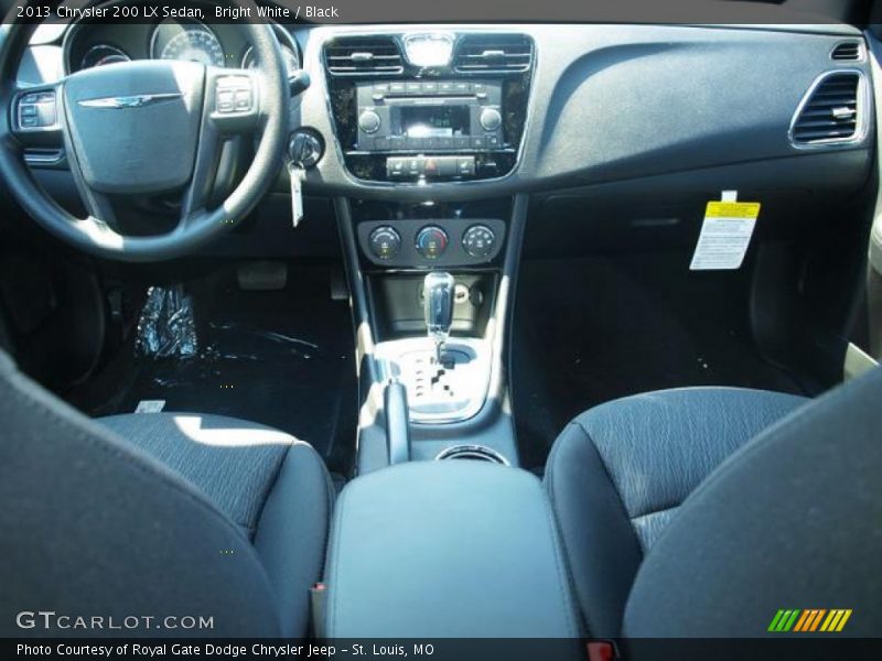 Bright White / Black 2013 Chrysler 200 LX Sedan