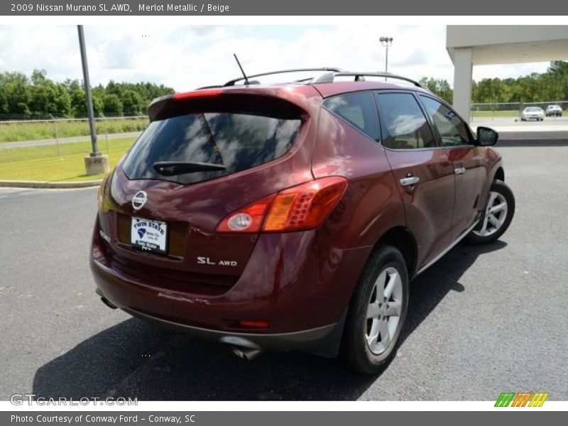Merlot Metallic / Beige 2009 Nissan Murano SL AWD