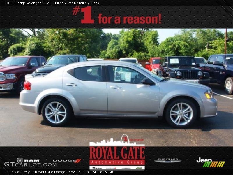 Billet Silver Metallic / Black 2013 Dodge Avenger SE V6