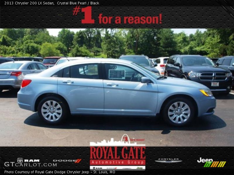 Crystal Blue Pearl / Black 2013 Chrysler 200 LX Sedan