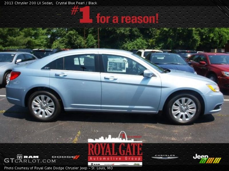 Crystal Blue Pearl / Black 2013 Chrysler 200 LX Sedan