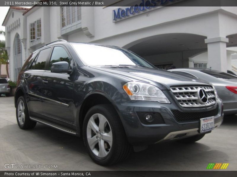 Steel Grey Metallic / Black 2011 Mercedes-Benz ML 350