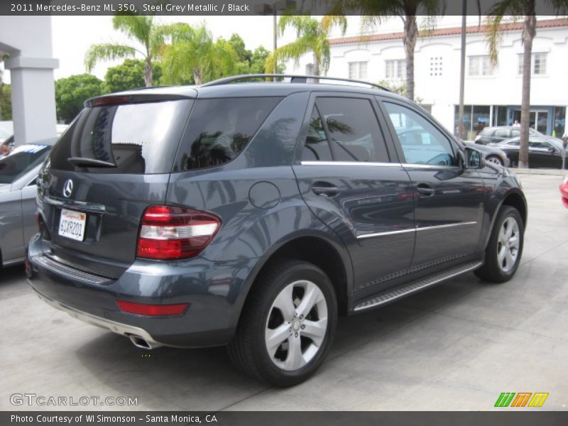 Steel Grey Metallic / Black 2011 Mercedes-Benz ML 350