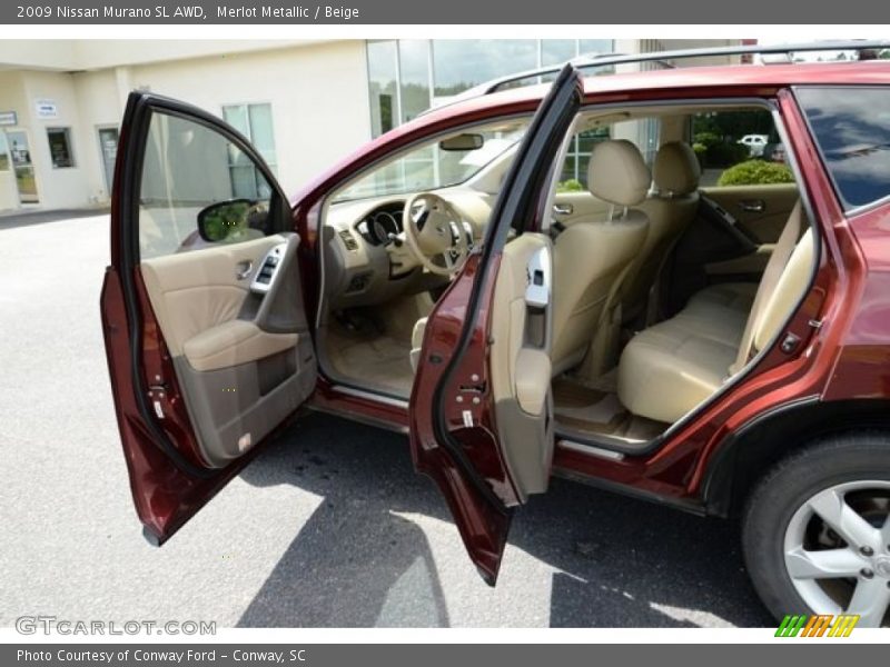 Merlot Metallic / Beige 2009 Nissan Murano SL AWD