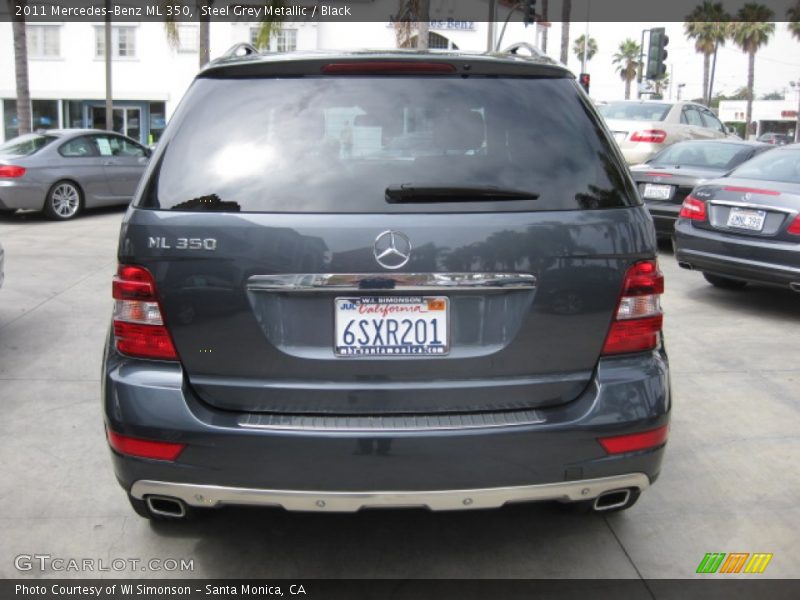 Steel Grey Metallic / Black 2011 Mercedes-Benz ML 350