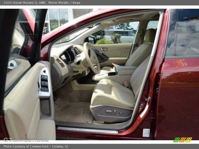 Merlot Metallic / Beige 2009 Nissan Murano SL AWD