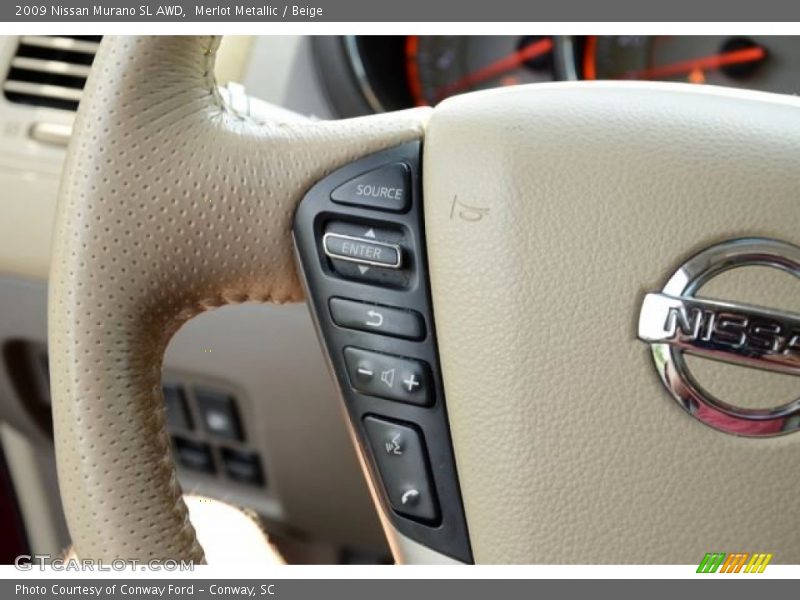 Merlot Metallic / Beige 2009 Nissan Murano SL AWD