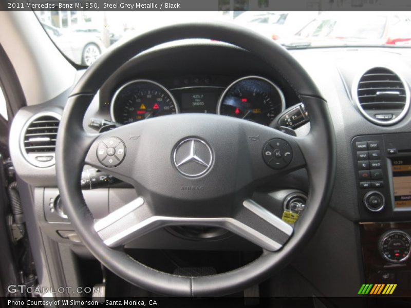 Steel Grey Metallic / Black 2011 Mercedes-Benz ML 350