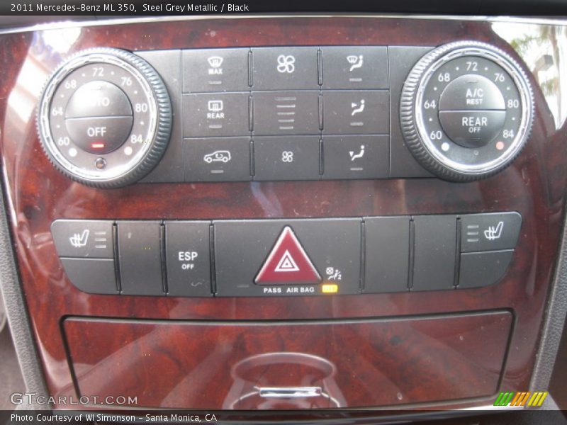Steel Grey Metallic / Black 2011 Mercedes-Benz ML 350