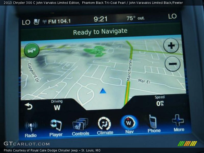 Navigation of 2013 300 C John Varvatos Limited Edition