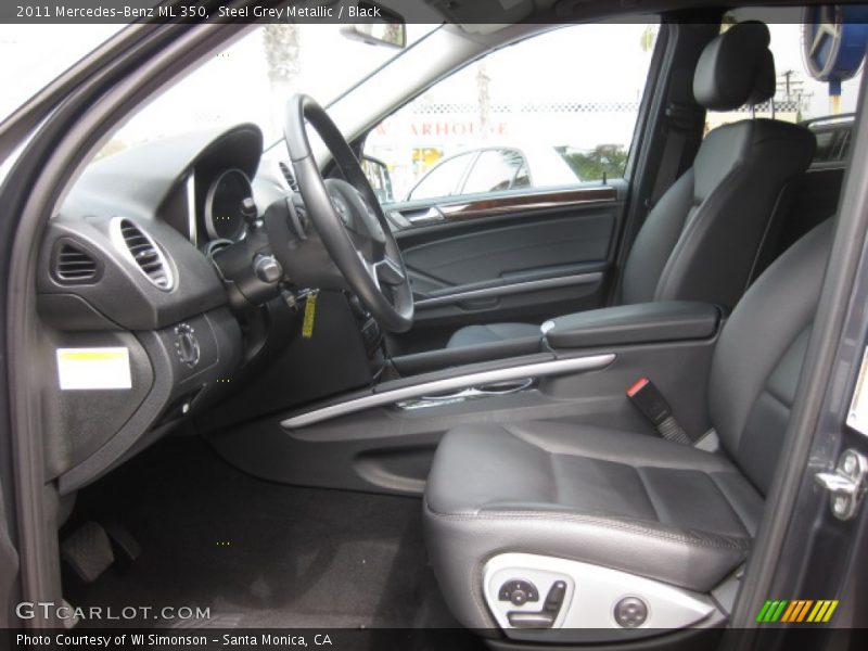 Steel Grey Metallic / Black 2011 Mercedes-Benz ML 350