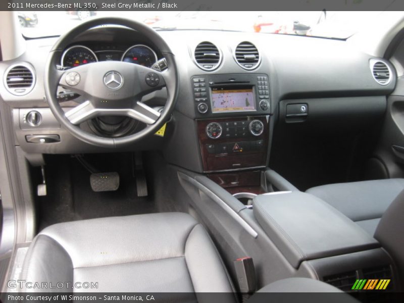Steel Grey Metallic / Black 2011 Mercedes-Benz ML 350