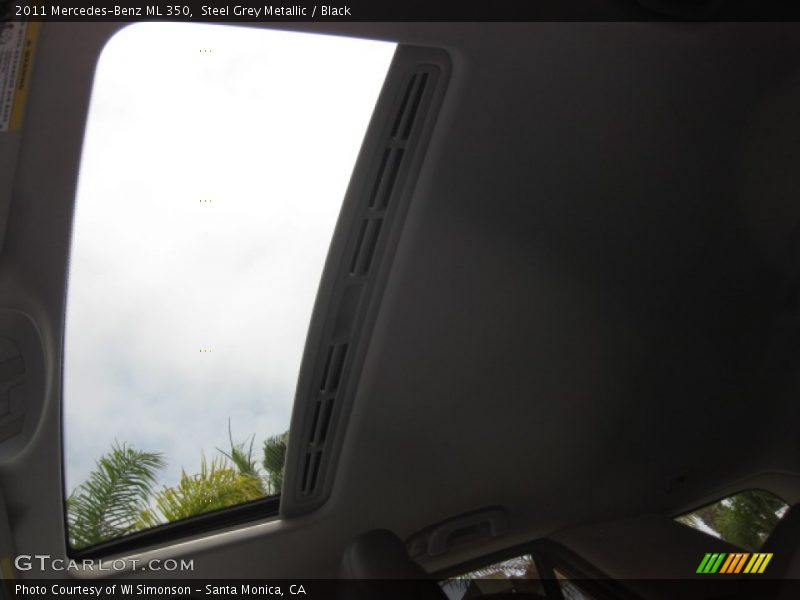 Steel Grey Metallic / Black 2011 Mercedes-Benz ML 350