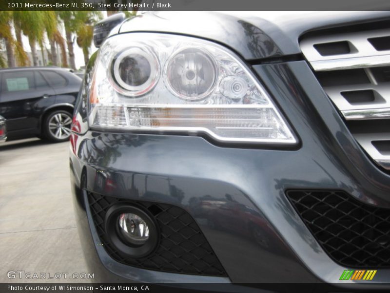 Steel Grey Metallic / Black 2011 Mercedes-Benz ML 350