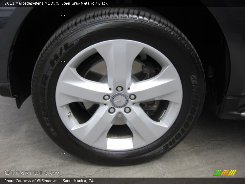 Steel Grey Metallic / Black 2011 Mercedes-Benz ML 350