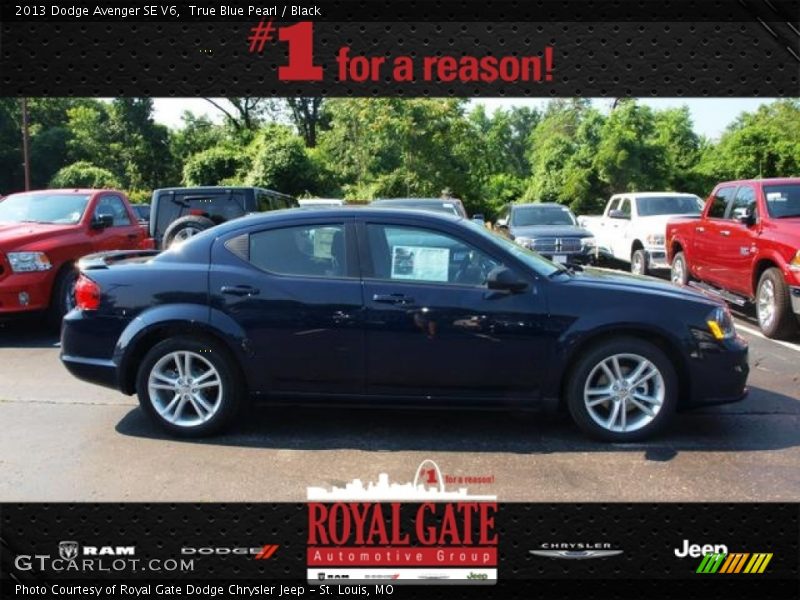 True Blue Pearl / Black 2013 Dodge Avenger SE V6