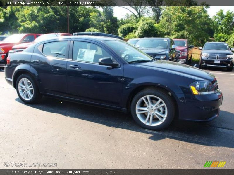 True Blue Pearl / Black 2013 Dodge Avenger SE V6