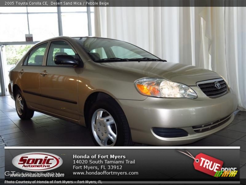 Desert Sand Mica / Pebble Beige 2005 Toyota Corolla CE