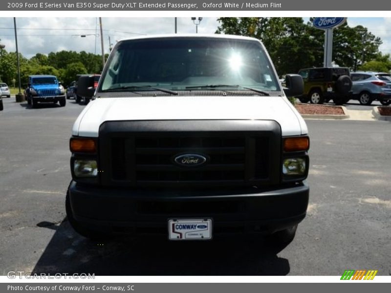 Oxford White / Medium Flint 2009 Ford E Series Van E350 Super Duty XLT Extended Passenger