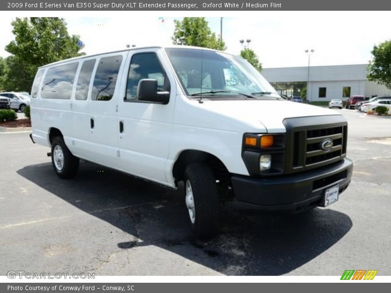 Oxford White / Medium Flint 2009 Ford E Series Van E350 Super Duty XLT Extended Passenger