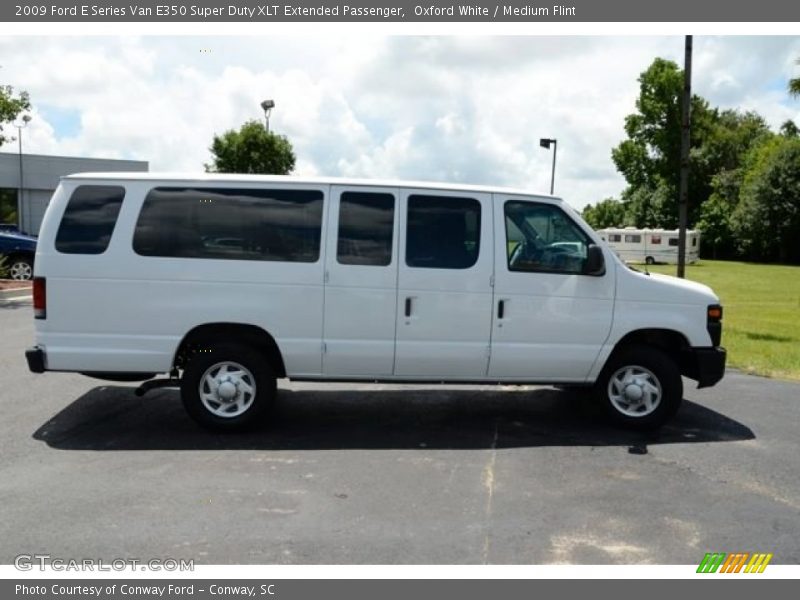 Oxford White / Medium Flint 2009 Ford E Series Van E350 Super Duty XLT Extended Passenger