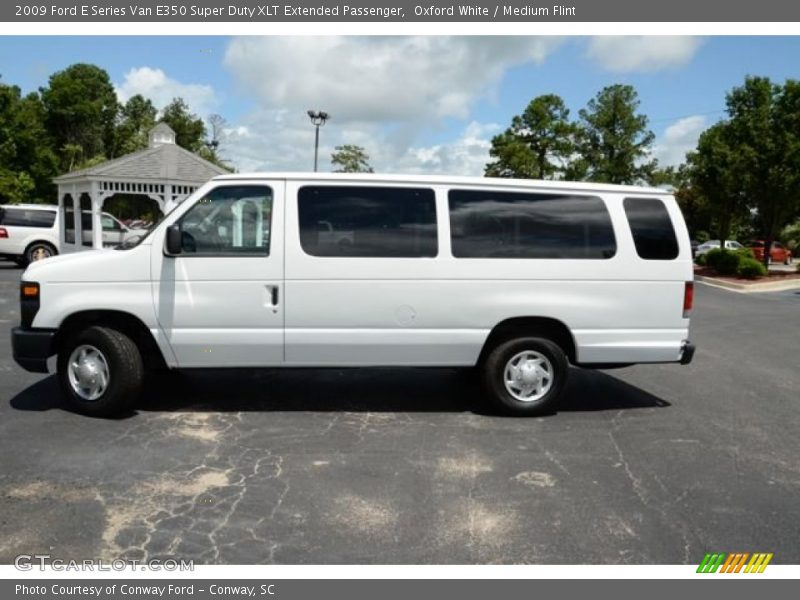 Oxford White / Medium Flint 2009 Ford E Series Van E350 Super Duty XLT Extended Passenger