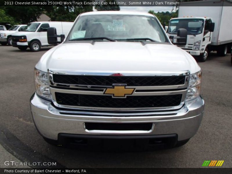 Summit White / Dark Titanium 2013 Chevrolet Silverado 2500HD Work Truck Extended Cab 4x4 Utility