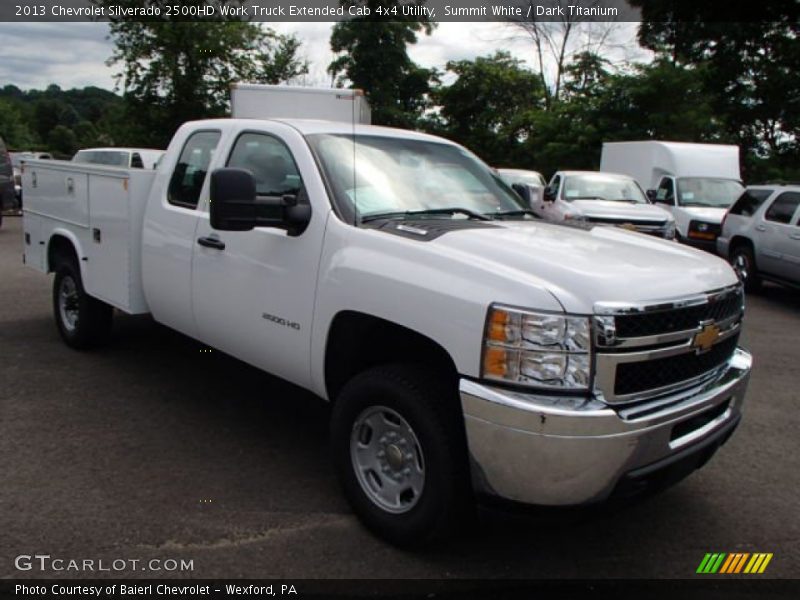 Summit White / Dark Titanium 2013 Chevrolet Silverado 2500HD Work Truck Extended Cab 4x4 Utility