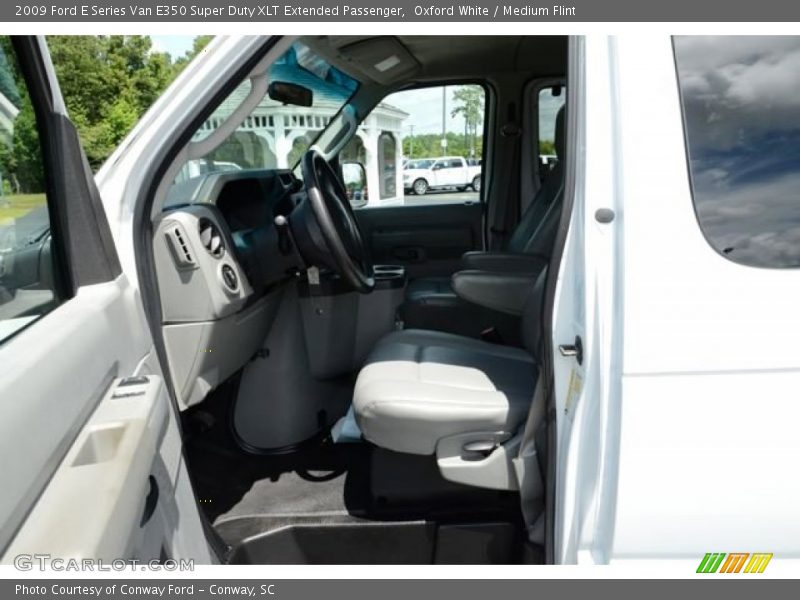 Oxford White / Medium Flint 2009 Ford E Series Van E350 Super Duty XLT Extended Passenger