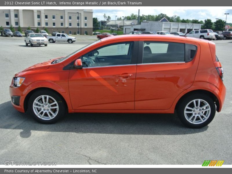 Inferno Orange Metallic / Jet Black/Dark Titanium 2012 Chevrolet Sonic LT Hatch