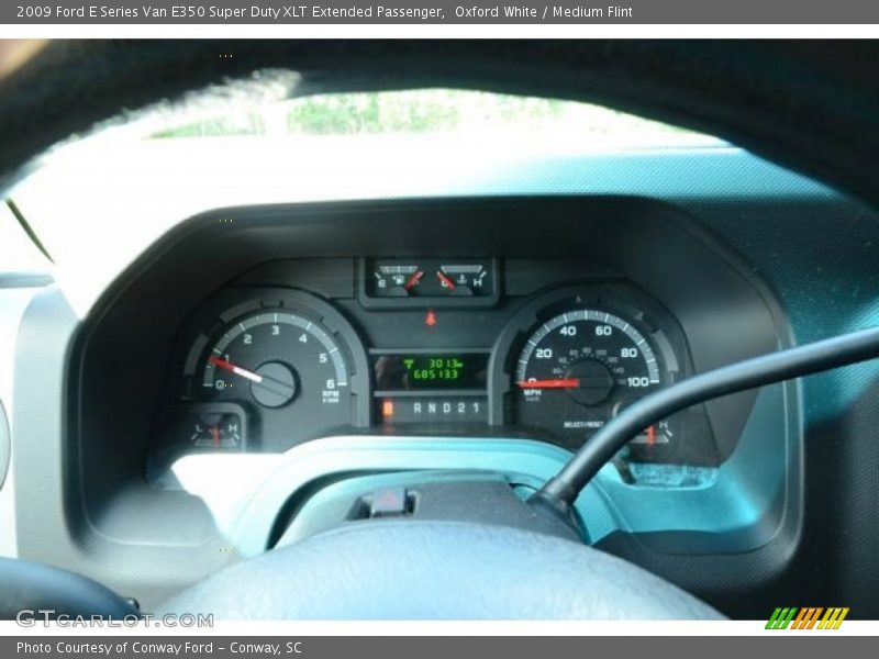 Oxford White / Medium Flint 2009 Ford E Series Van E350 Super Duty XLT Extended Passenger