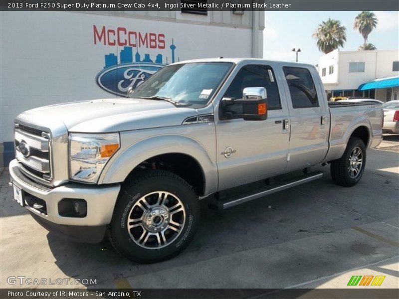Ingot Silver Metallic / Platinum Black Leather 2013 Ford F250 Super Duty Platinum Crew Cab 4x4