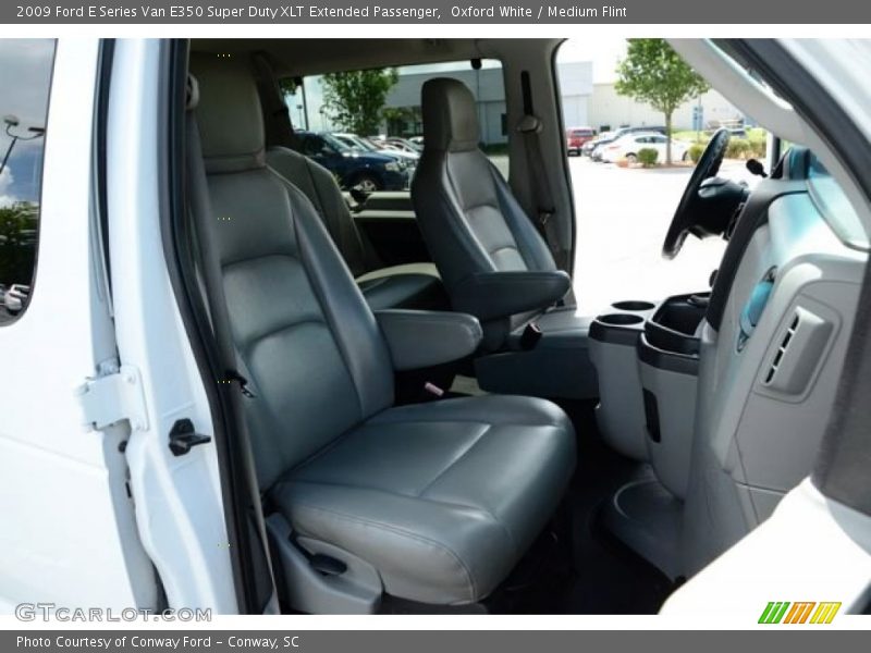 Oxford White / Medium Flint 2009 Ford E Series Van E350 Super Duty XLT Extended Passenger