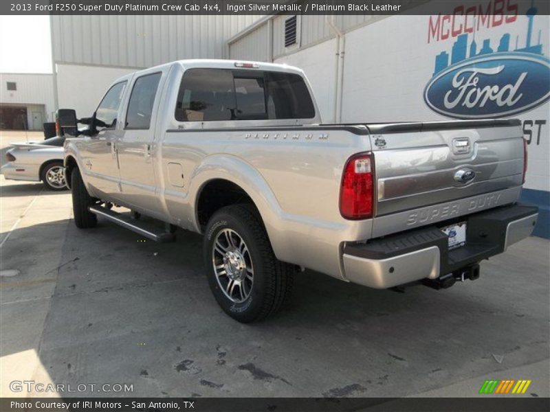 Ingot Silver Metallic / Platinum Black Leather 2013 Ford F250 Super Duty Platinum Crew Cab 4x4
