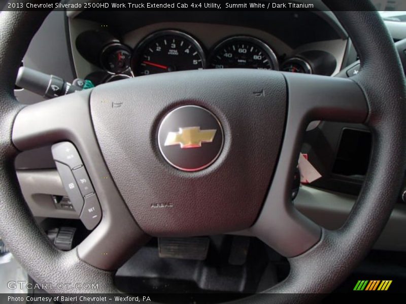Summit White / Dark Titanium 2013 Chevrolet Silverado 2500HD Work Truck Extended Cab 4x4 Utility