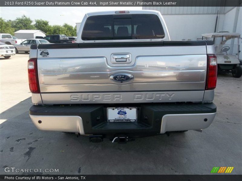Ingot Silver Metallic / Platinum Black Leather 2013 Ford F250 Super Duty Platinum Crew Cab 4x4
