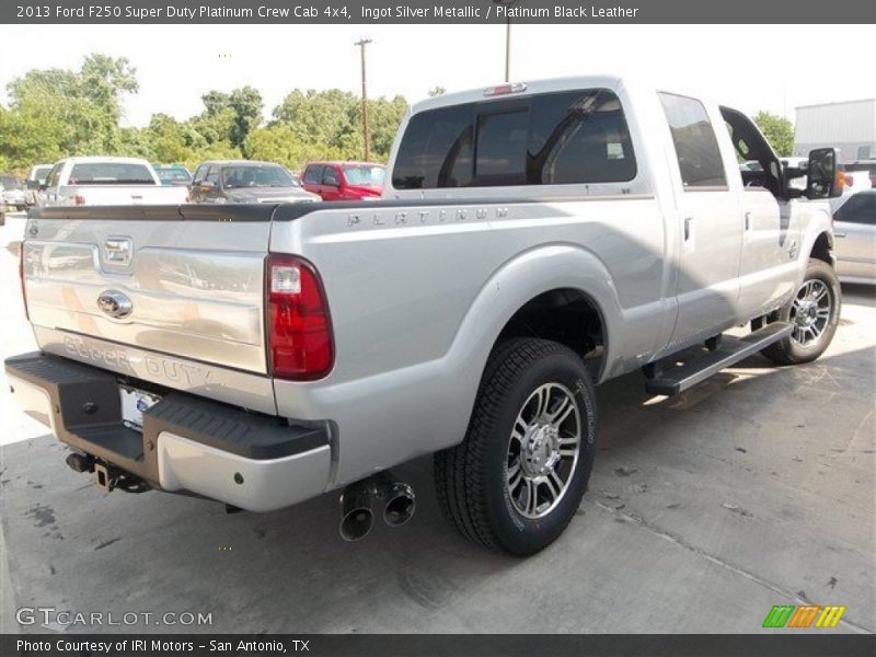 Ingot Silver Metallic / Platinum Black Leather 2013 Ford F250 Super Duty Platinum Crew Cab 4x4