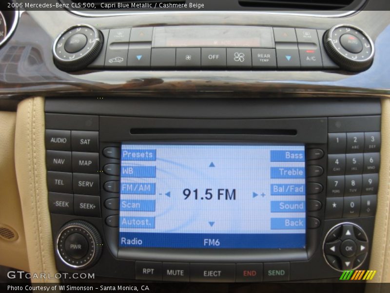 Capri Blue Metallic / Cashmere Beige 2006 Mercedes-Benz CLS 500