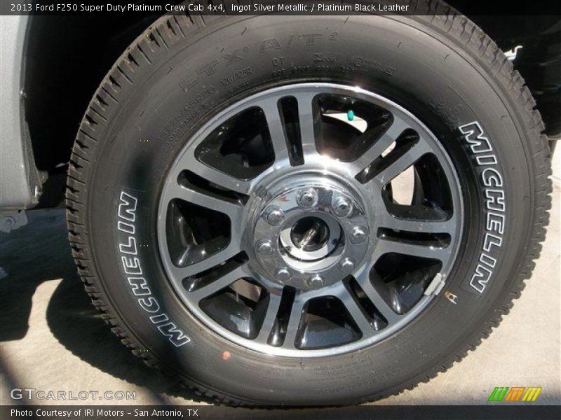 Ingot Silver Metallic / Platinum Black Leather 2013 Ford F250 Super Duty Platinum Crew Cab 4x4