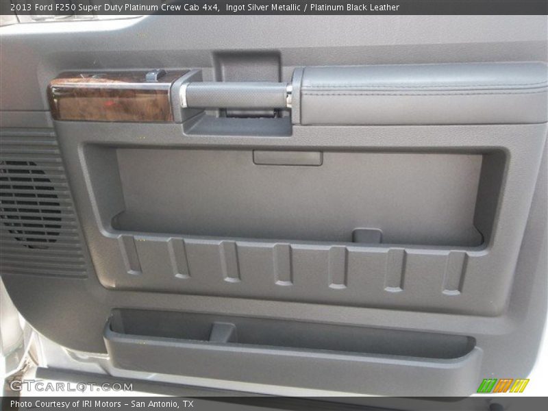 Ingot Silver Metallic / Platinum Black Leather 2013 Ford F250 Super Duty Platinum Crew Cab 4x4