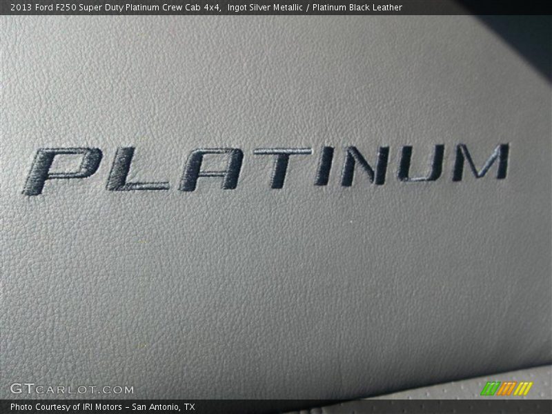 Ingot Silver Metallic / Platinum Black Leather 2013 Ford F250 Super Duty Platinum Crew Cab 4x4