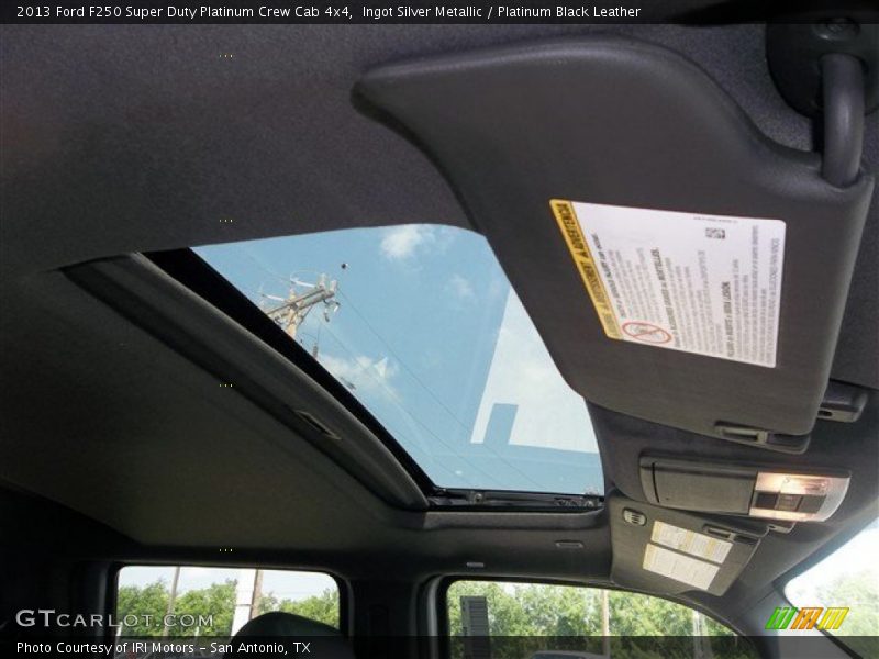Ingot Silver Metallic / Platinum Black Leather 2013 Ford F250 Super Duty Platinum Crew Cab 4x4