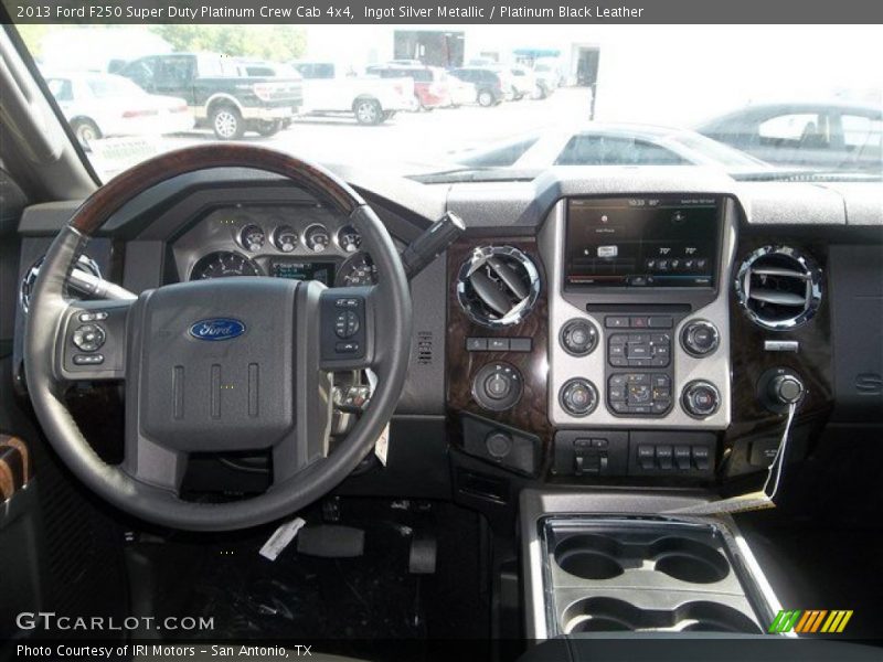 Ingot Silver Metallic / Platinum Black Leather 2013 Ford F250 Super Duty Platinum Crew Cab 4x4