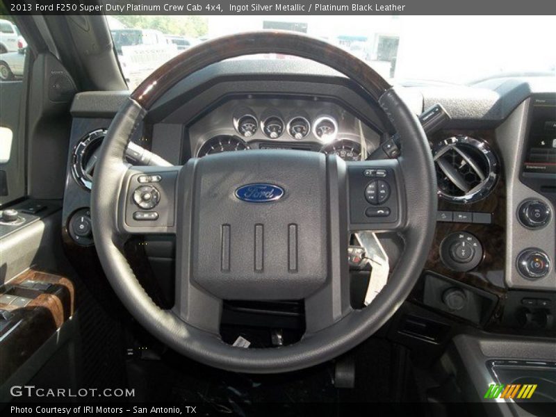 Ingot Silver Metallic / Platinum Black Leather 2013 Ford F250 Super Duty Platinum Crew Cab 4x4