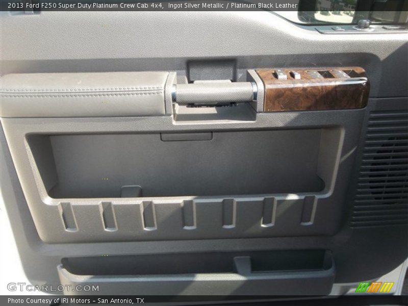 Ingot Silver Metallic / Platinum Black Leather 2013 Ford F250 Super Duty Platinum Crew Cab 4x4