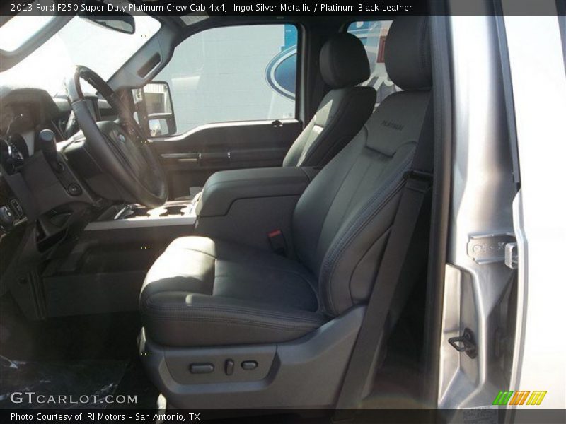 Ingot Silver Metallic / Platinum Black Leather 2013 Ford F250 Super Duty Platinum Crew Cab 4x4
