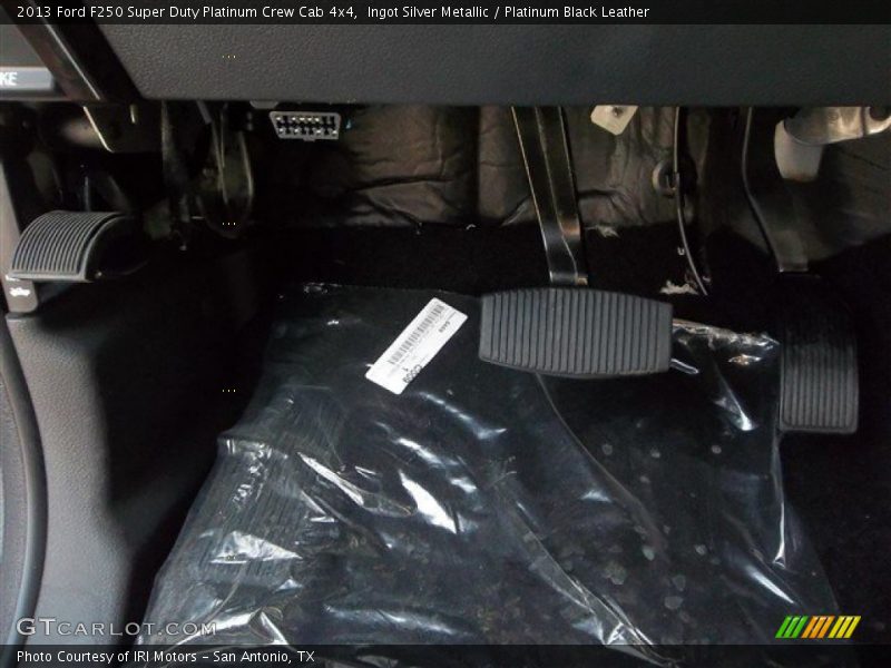Ingot Silver Metallic / Platinum Black Leather 2013 Ford F250 Super Duty Platinum Crew Cab 4x4
